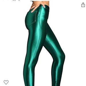 American Apparel Metallic Turquoise Pants